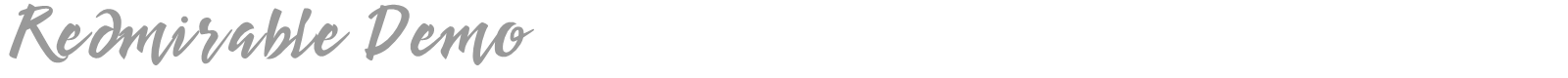 Redmirable font preview